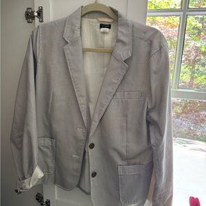 J. Crew Black and White Seersucker Casual Blazer